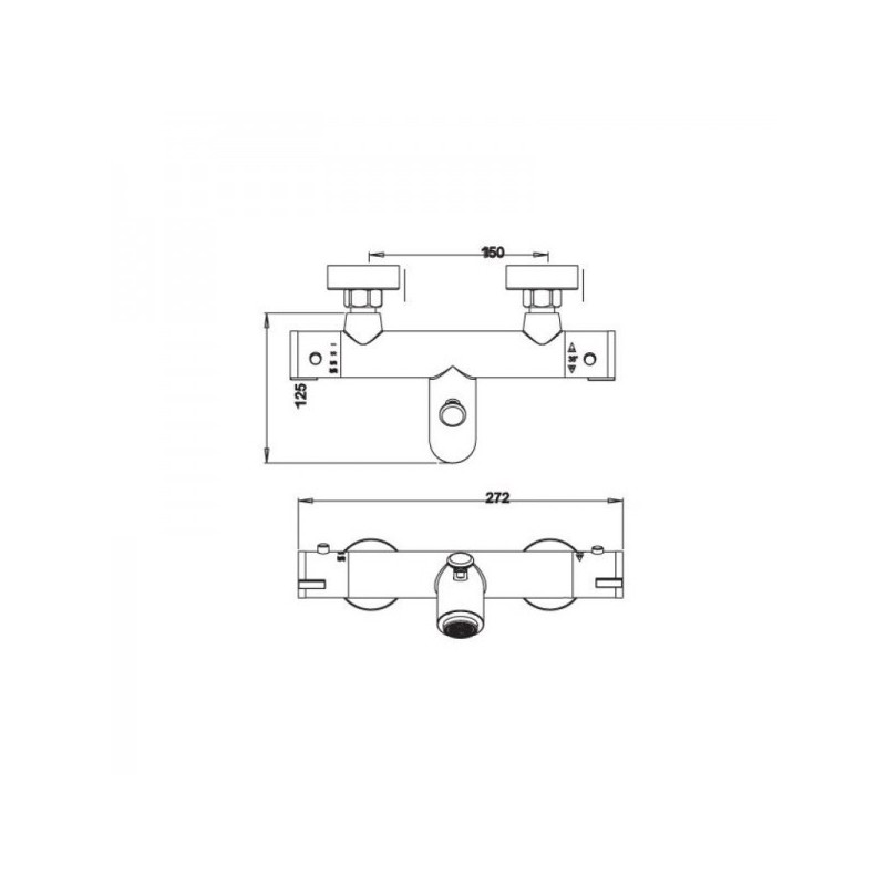 Mitigeur de douche et bain TRAVERSINO