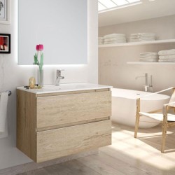 Ensemble Meuble de salle de bains Inglet 100cm Bambu