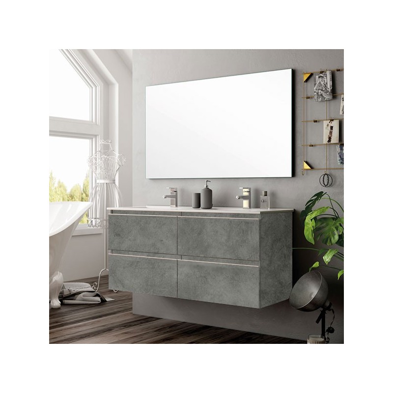 Ensemble Meuble de salle de bains Inglet 120cm Cemento