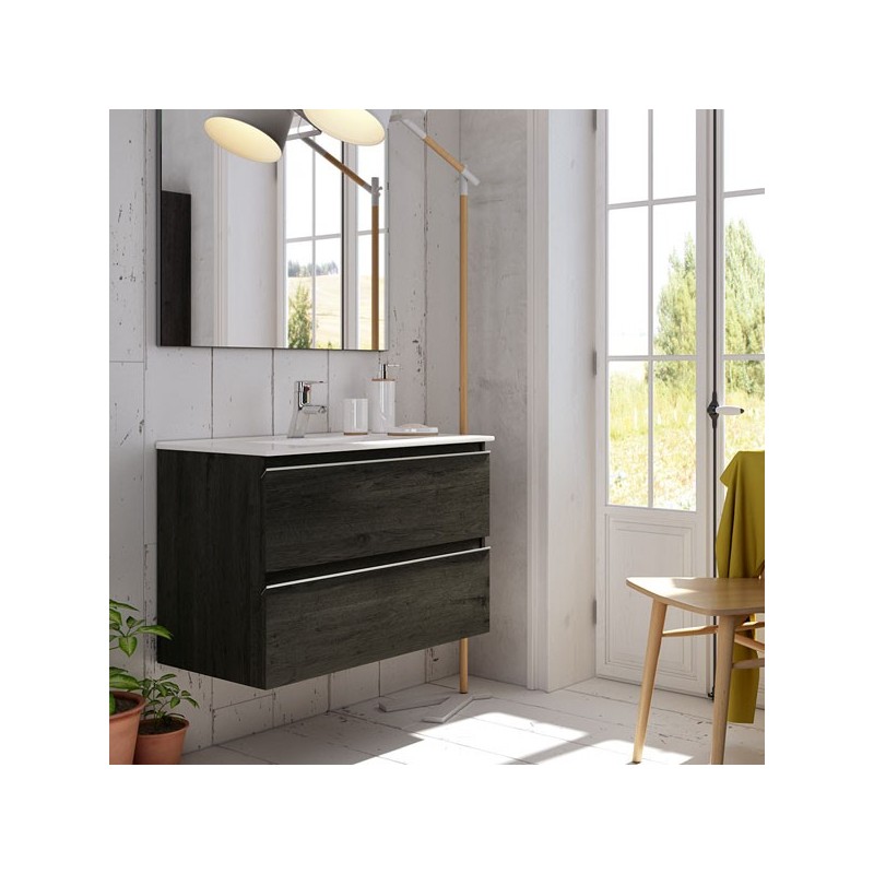 Ensemble Meuble de salle de bains Inglet 60cm Ebony