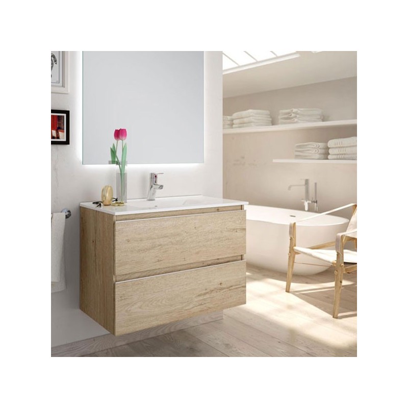 Ensemble Meuble de salle de bains Inglet 70cm Bambu