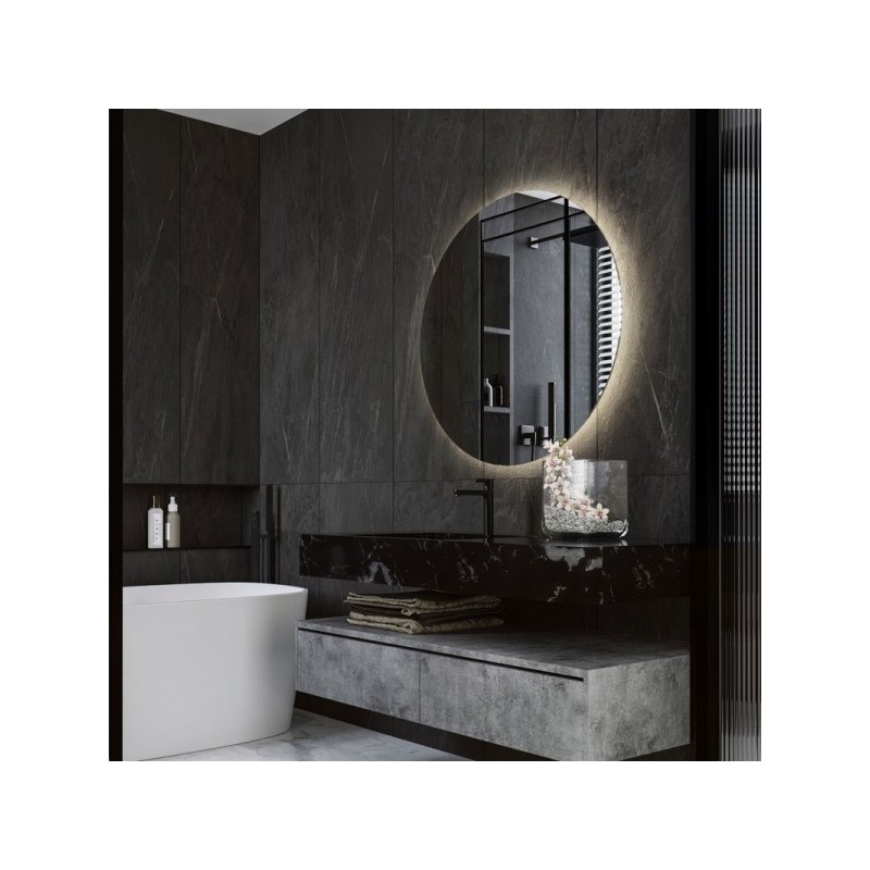 Miroir de salle de bains ROUND Led, antibuée