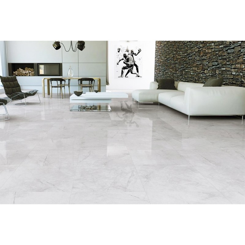 Carrelage brillant Earthstone White