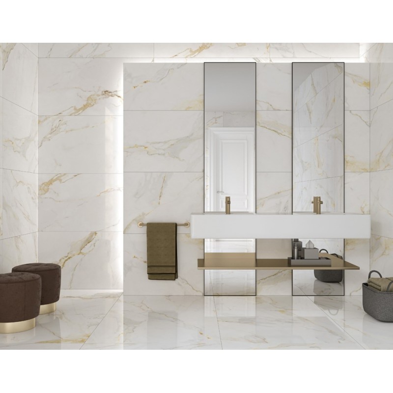 Carrelage poli Marshall Gold 30x60