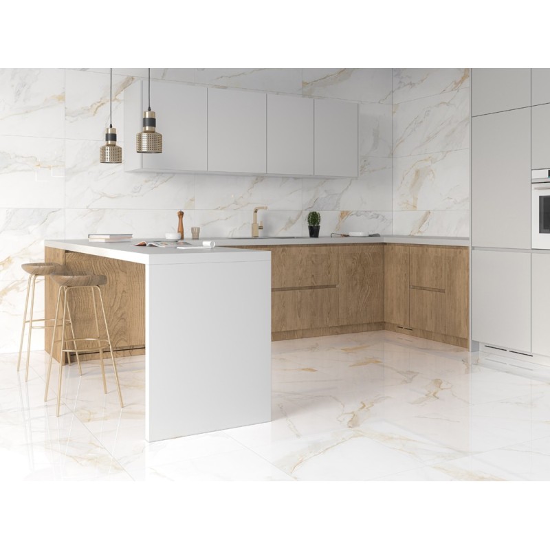 Carrelage poli Marshall Gold 30x60