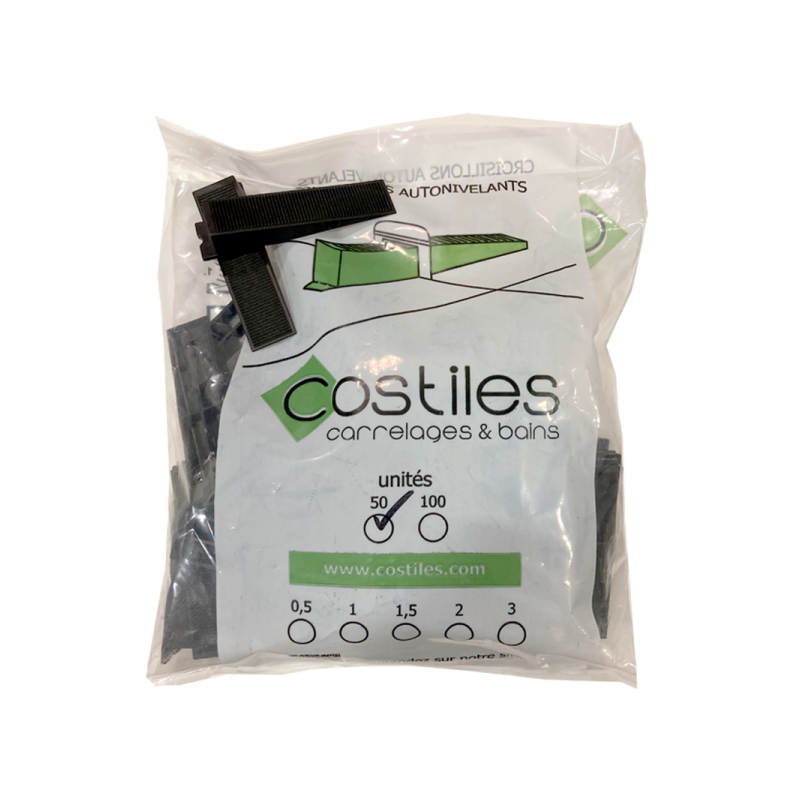 Cales croisillons autonivelant Clips+, sac 50pcs