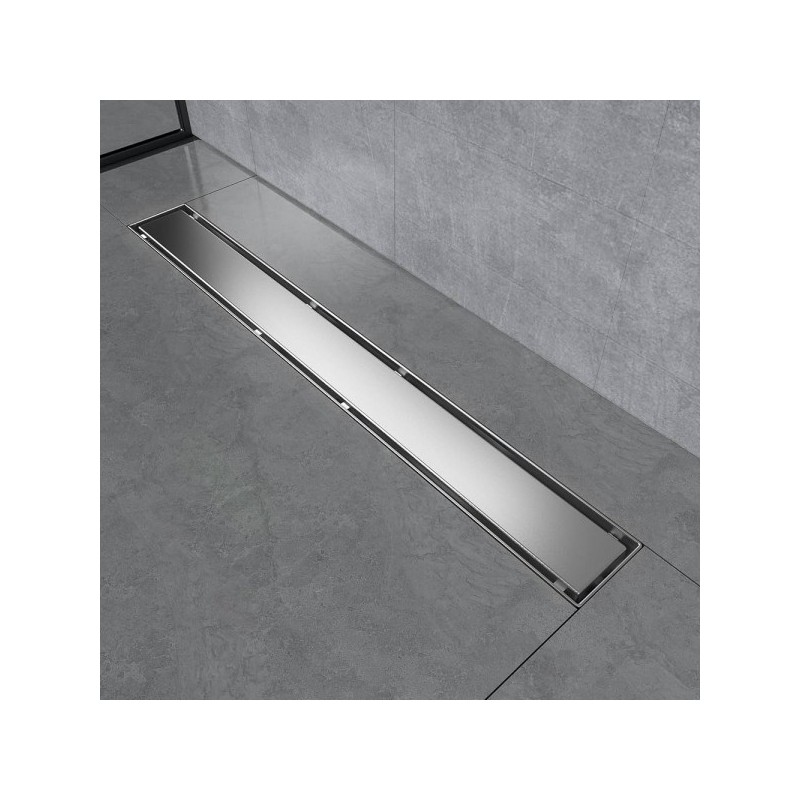 Caniveau de douche italienne reversible inox ASI 304