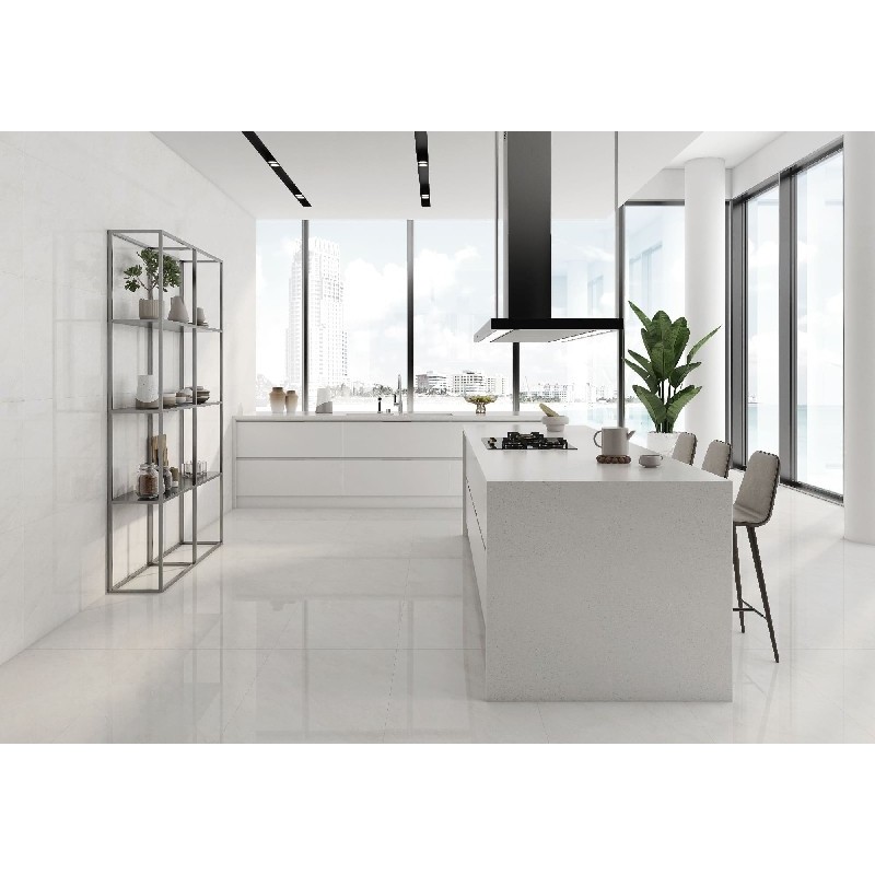 Carrelage poli Stellar white