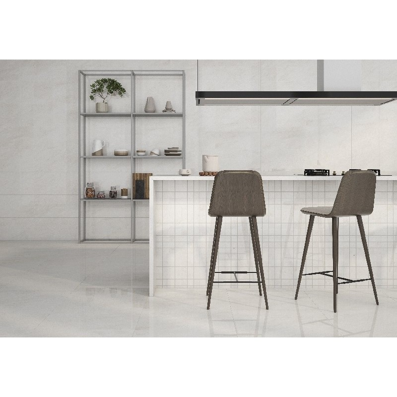 Carrelage poli Stellar white