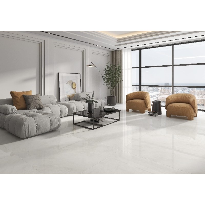 Carrelage poli Stellar white