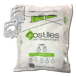 Croisillons Autonivelant 1mm sac de 100pcs Clips+