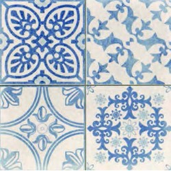 Carrelage aspect carreaux ciment Skyros décor blanco