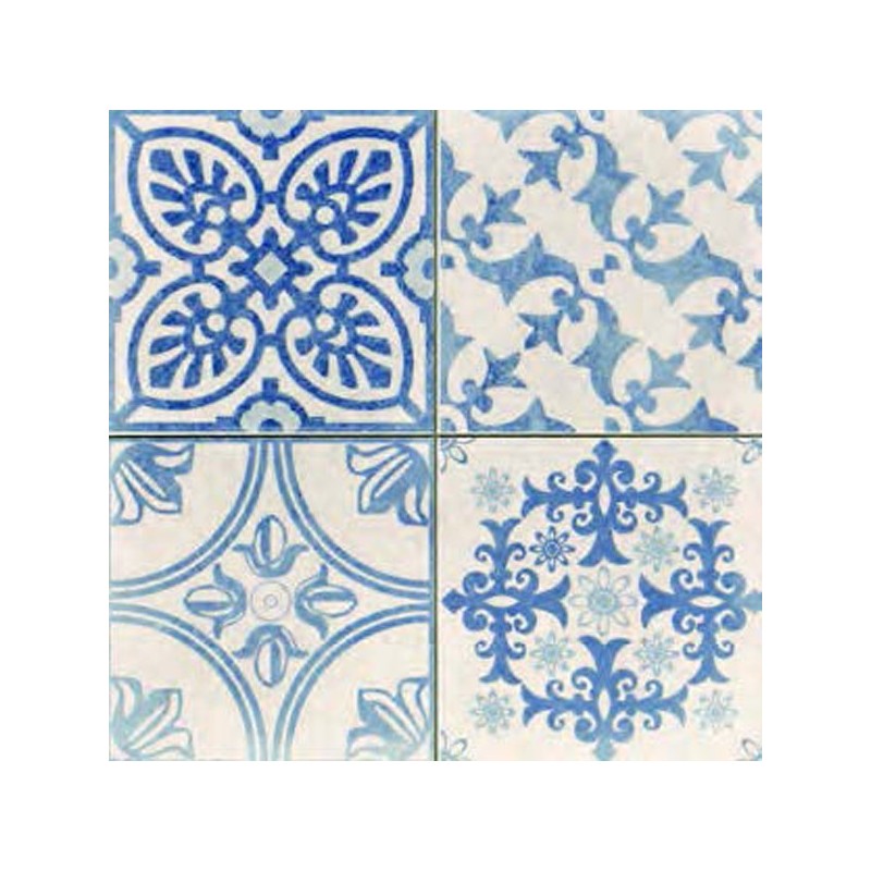 carrelage aspect carreaux ciment Skyros décor blanco
