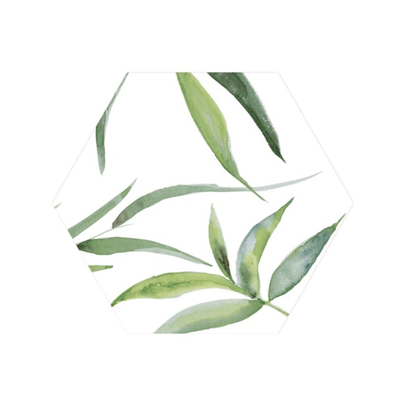 carrelage hexagonal Oasis décor floral